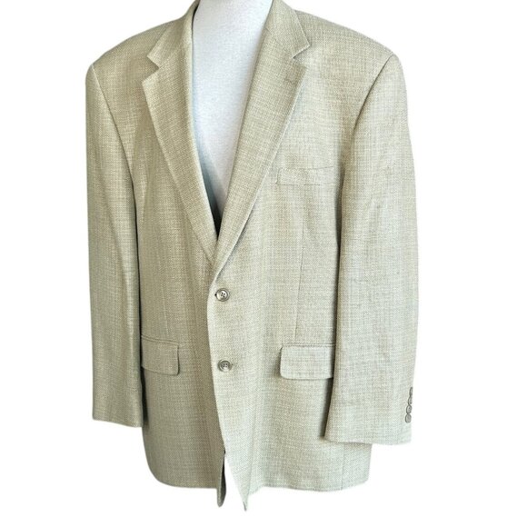 Chaps 100% Silk Men’s 2 Button Blazer Sport Coat Size 48R - Picture 1 of 9